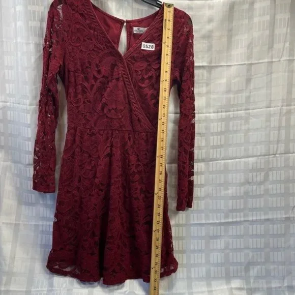 Hollister Dress Womens Size Small Maroon Lace Long Sleeve , New With Tags - Picture 6 of 16